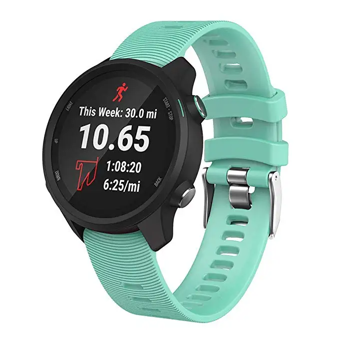 Спортивный ремешок для часов Garmin Forerunner мягкий силиконовый сменный 245 M /Vivoactive 3 Music