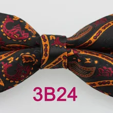 YIBEI Coachella галстуки черные оранжевые красные галстуки с бантом Пейсли Мужские жаккардовые тканые бабочки унисекс регулируемые Borboleta брачные