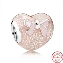 Настоящее оптовое Стерлинговое 925 модное ювелирное изделие подходит для оригинального изготовления Diy Имя бусины Подвески Браслет Бабочка сердца