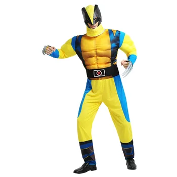 

Halloween Party Cosplay Avengers Costume Super Hero Muscle Performance Clothing with Mask for Adults