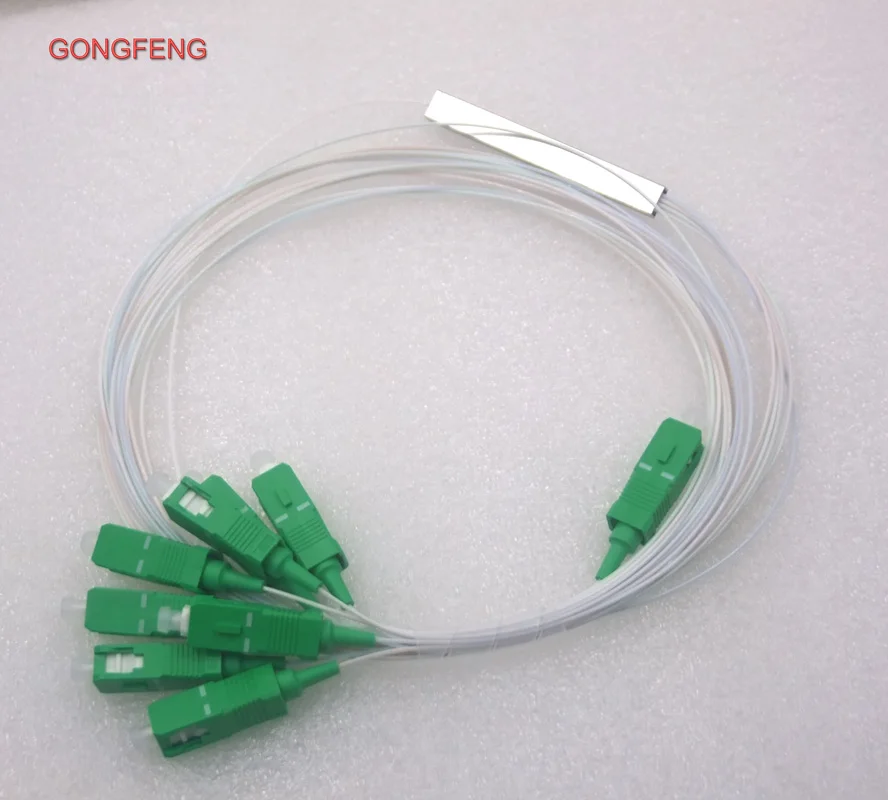 

GONGFENG 10pcs NEW 0.9mm Fiber Optic Differential SC/APC Splitter Connector Mini 1x8 Fiber Optic PLC Splitter Special Wholesal