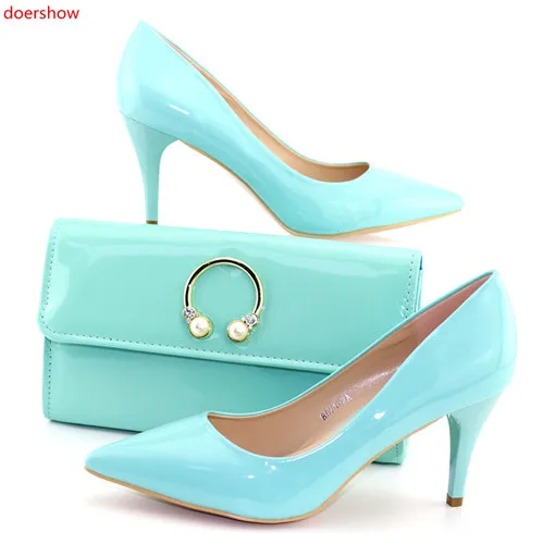 

doershow New Ladies Italian Shoes and Bag Set Gold color African Shoes and Matching Bags Italian Nigerian Shoes and Bags!HJM1-13