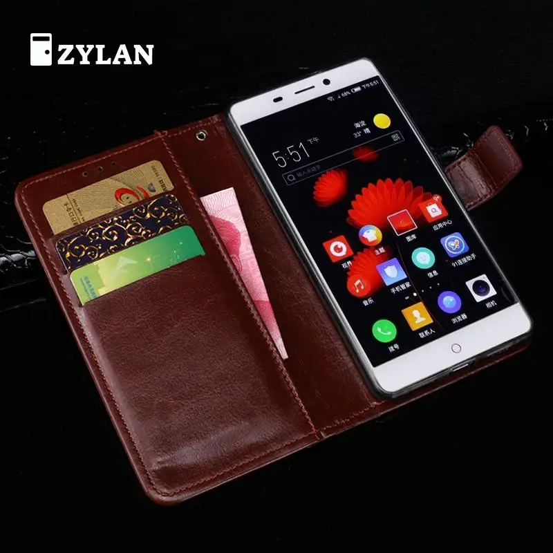 ZYLAN 100% новый кожаный чехол для ZTE Nubia N1 с подставкой и отделением карт черный