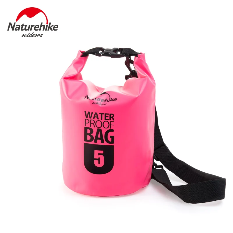 Naturehike 5L/10L/20L водонепроницаемая сумка Сверхлегкая уличная 4 цвета Мужская и женская 500D сумка для воды игрушечный набор «Дрифт» водонепроницаемая сумка для плавания - Цвет: Pink 5L