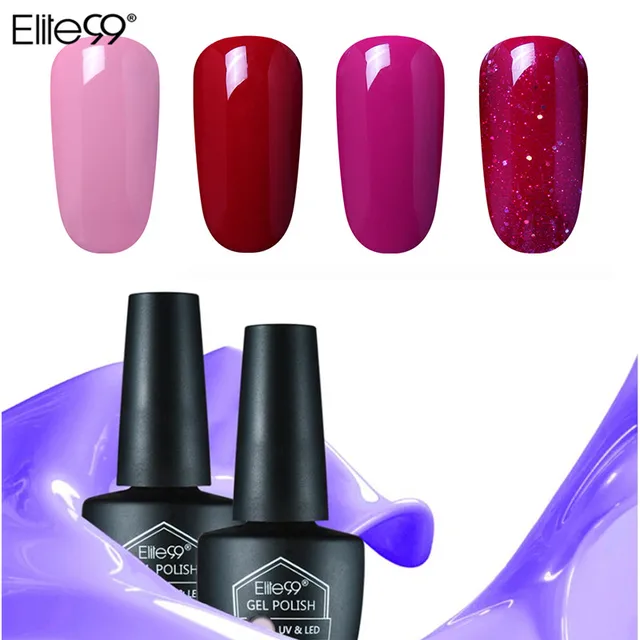 Elite99 10ml Uv Led Lamp Gel Nail Polish Pure Colors Semi Permanent Elite99 10ml Uv Led Lamp Gel Nail Polish Pure Colors Semi Permanent