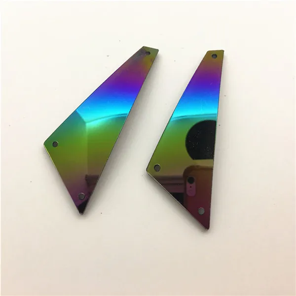 Высококачественные акриловые стразы разных форм, с отверстиями, радужные зеркальные Акриловые Бусины, 30 шт - Цвет: 26N 18x50mm