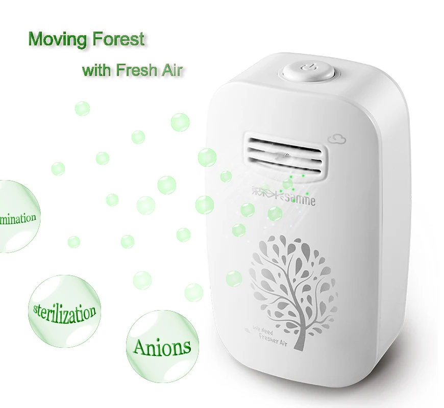 

801-White Home and Office Mini Air Purifier Portable Negative Ion Generator Air Cleaner, Home sterilizer 110V/220V ionizer