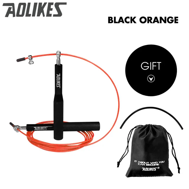 Crossfit Speed Jump Rope Professional Skipping Rope For MMA Boxing Fitness Skip Workout Training With Carrying Bag Spare Cable blackorangeupper3203