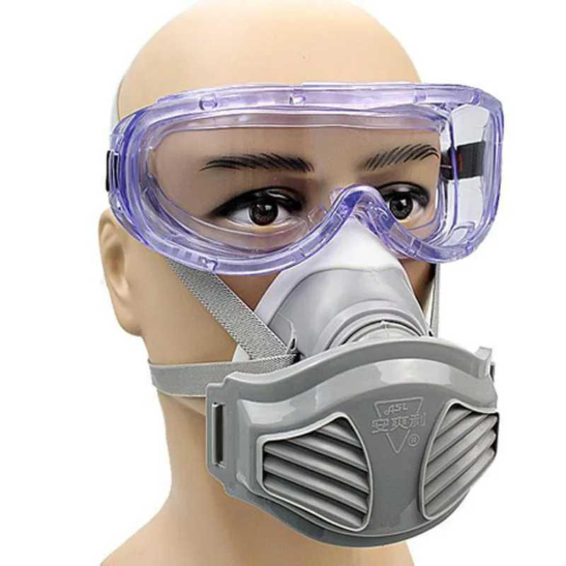 

Respirator Dust Mask and Goggles Protective Mask Anti Dust Organic Gases and Vapors Filter Cartridge Face Shield GMZ007