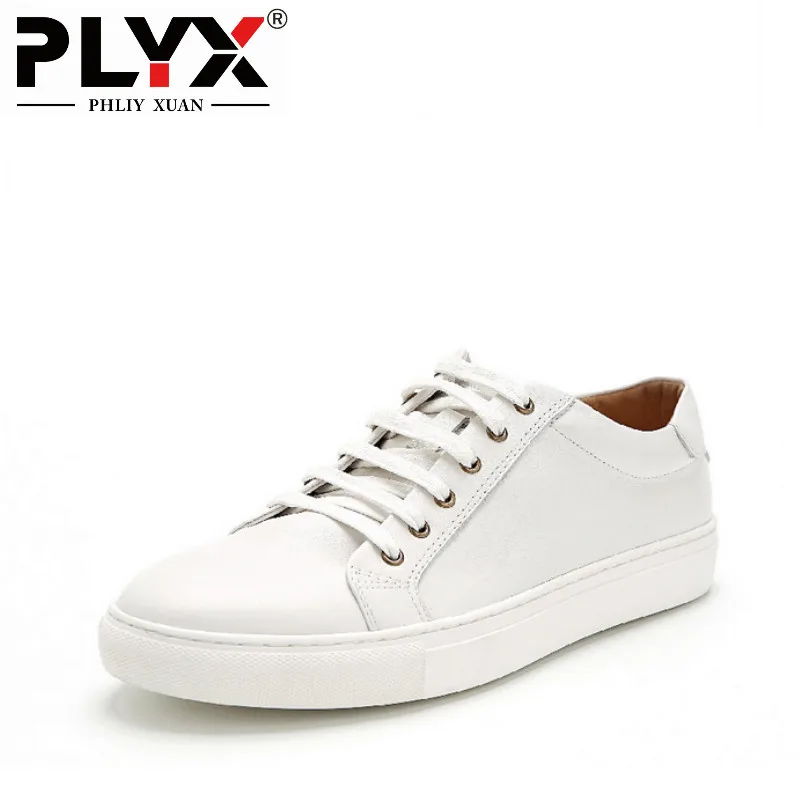 

PHLIY XUAN British Retro 2018 Casual Male Shoes 100% Handmade White Mens Loafers Genuine Leather Chaussure Homme Luxury Brand