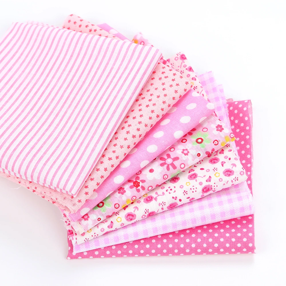 

7 pcs 50cm*50cm Pink 100% Cotton Fabric for Sewing DIY Quilting Patchwork Tissue Kids Bedding Textile Tilda Doll Cloth