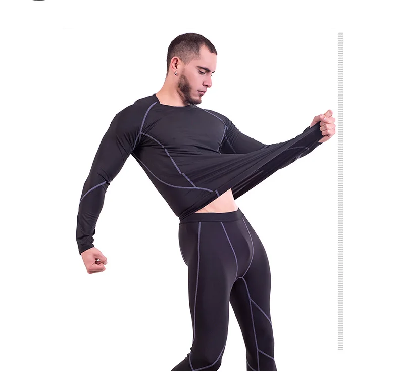 Men Rashguard Sportswear Male Long Sleeve Gym T Shirt Suits MMA Rashguard Fitness Running Shirt Crossfit Bodybuilding Men Shorts Mma (10)