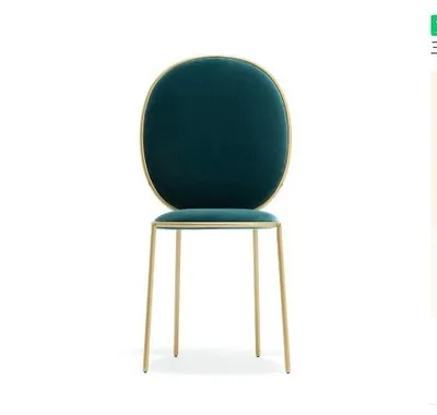 Луи Мода кафе стул скандинавском стиле розовый стул спальня экономический стул мебель для магазина одежды комод со стулом - Цвет: Светло-зеленый