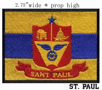 

St. Paul, Minnesota USA Flag 2.75"wide embroidery patch for ribbon embroidery/jersey patch/fashion kit patch