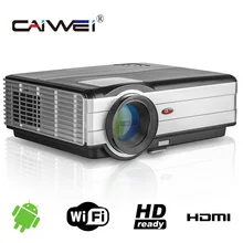 Caiwei мобильный телефон с проектором Wi-Fi DLP 4 К проектор Android ТВ 3D светодиод сотовой проектор Full HD 1080 P проекторы школы