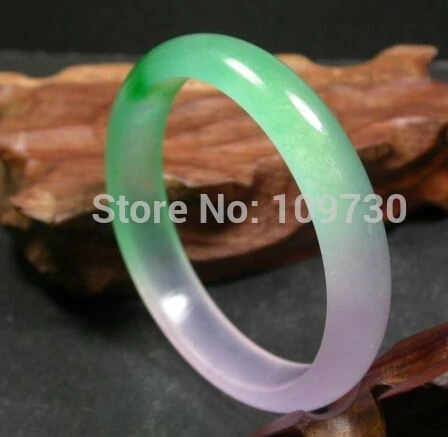 

hot sell90984 CHINESE Icy Green icy Lavender * Bangle Natural stone Bracelet 60 mm