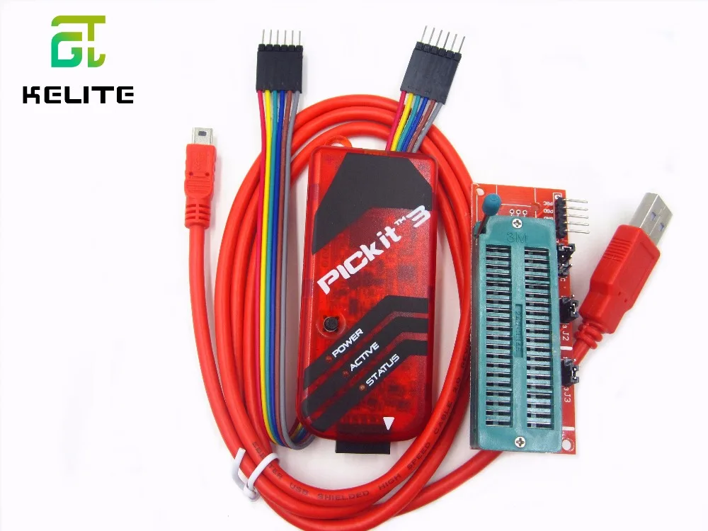 PICKIT3 Programmer PIC ICD2 PICKit 2 PICKIT 3 Programming Adapter Universal Programmer Seat FZ0508 TIEGOULI