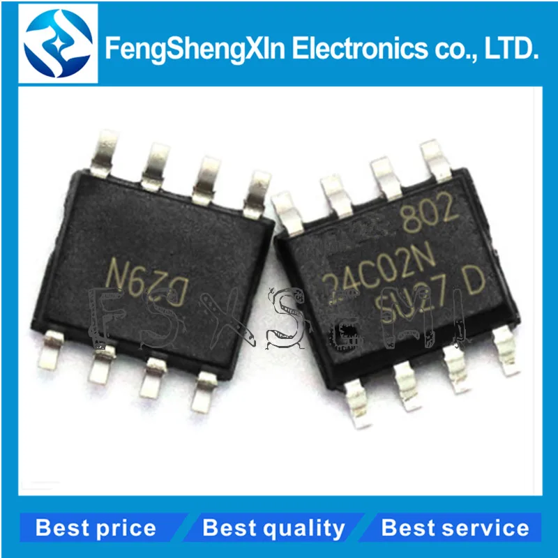 Новая женская модель 20 шт./лот AT24C02 24C02N 24C02 24C02BN-SU27 EEPROM SOP8 2 7 V микросхема памяти |