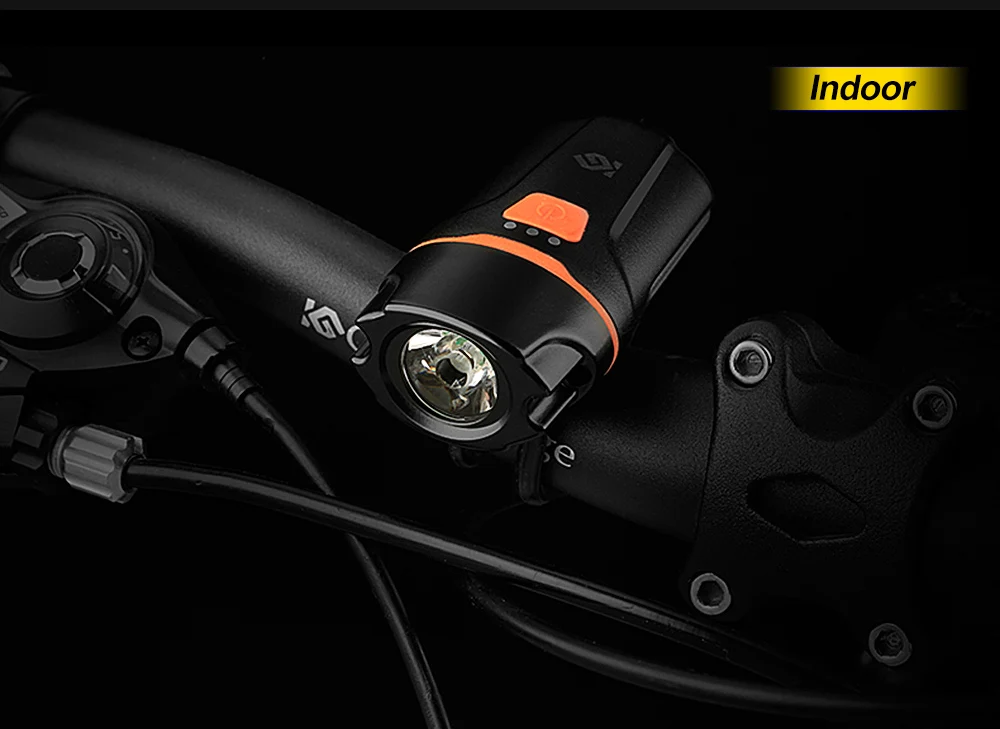 Best CoolChange Waterproof Bike Light USB Rechargeable Cycling Light T6 LED Warning Flashlight Battery 1200mAh 6 Modes Bicycle Light 4