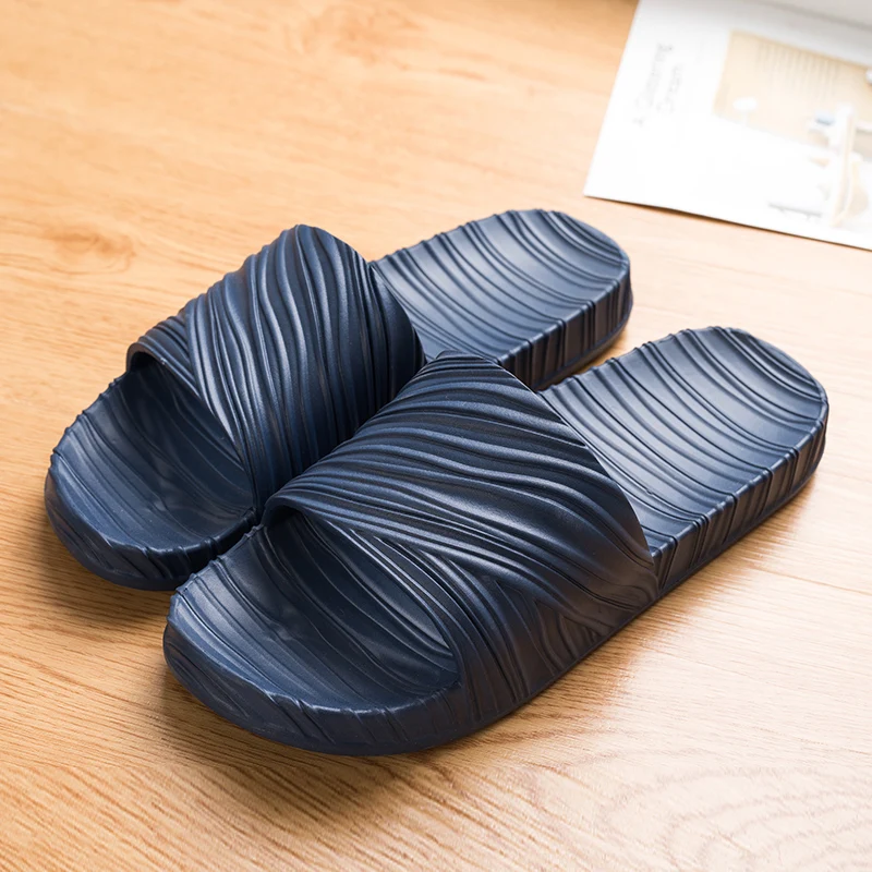 ASIFN/женские шлепанцы EVA; мужская домашняя обувь; тканевые домашние вьетнамки на мягкой подошве; летние сандалии; Новинка года - Цвет: Синий