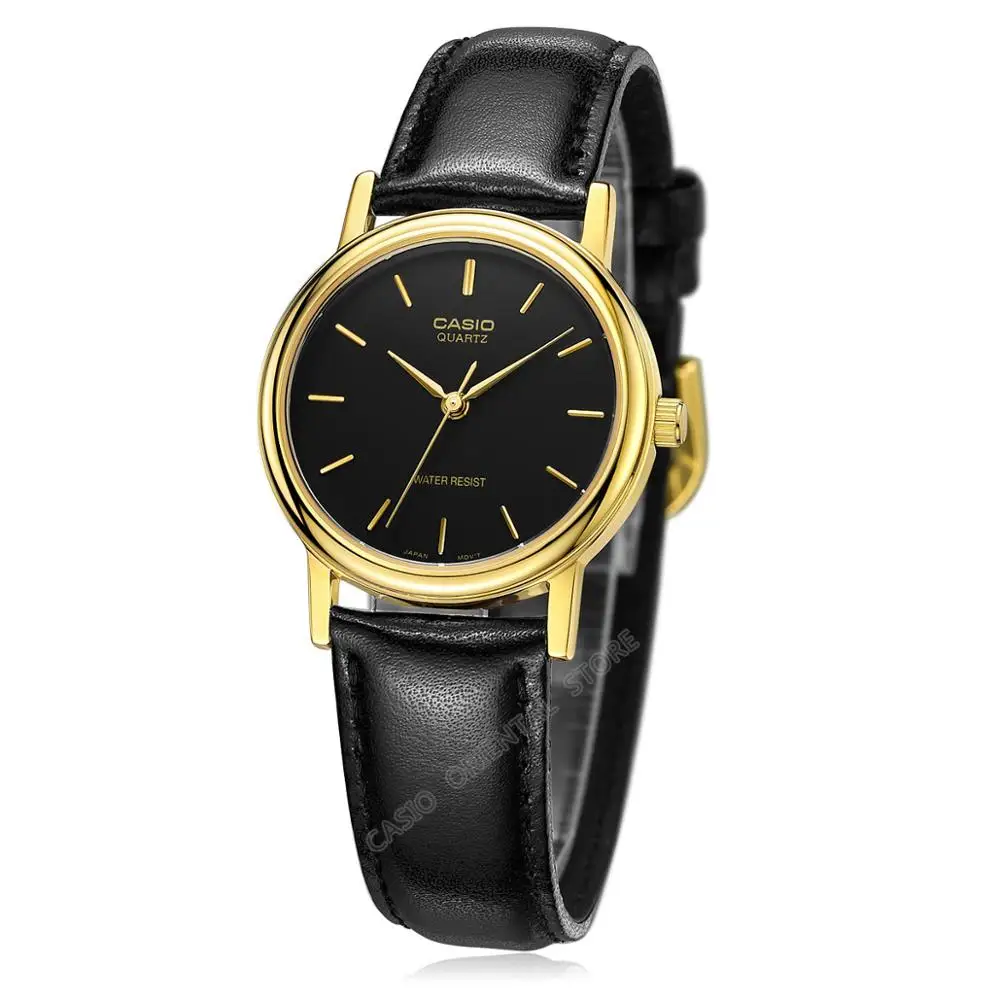 Casio классические часы Мода и Повседневное кварцевые наручные часы Мужчины Relogio feminino часы кожаный ремешок Водонепроницаемый 3 бар натуральная MTP-1095 - Цвет: MTP-1095Q-1A