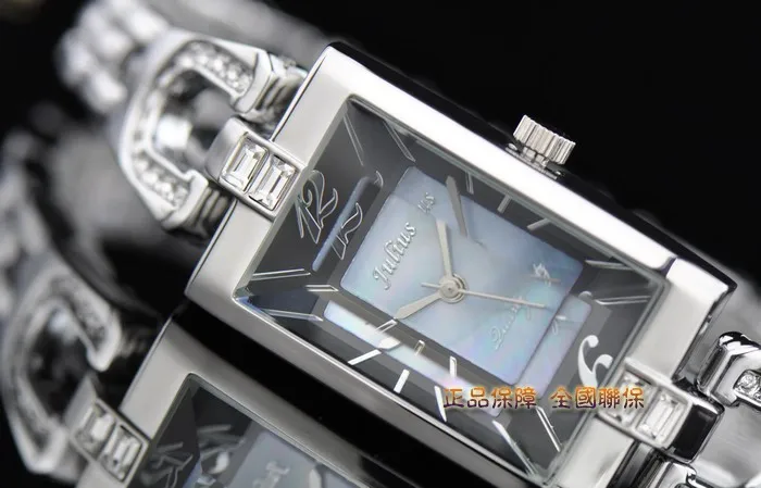 Юлий Для женщин кварцевые часы Японии элегантные часы Изысканные Мода платье браслет-цепочка В виде ракушки multi девушка часы подарок на день рождения коробка