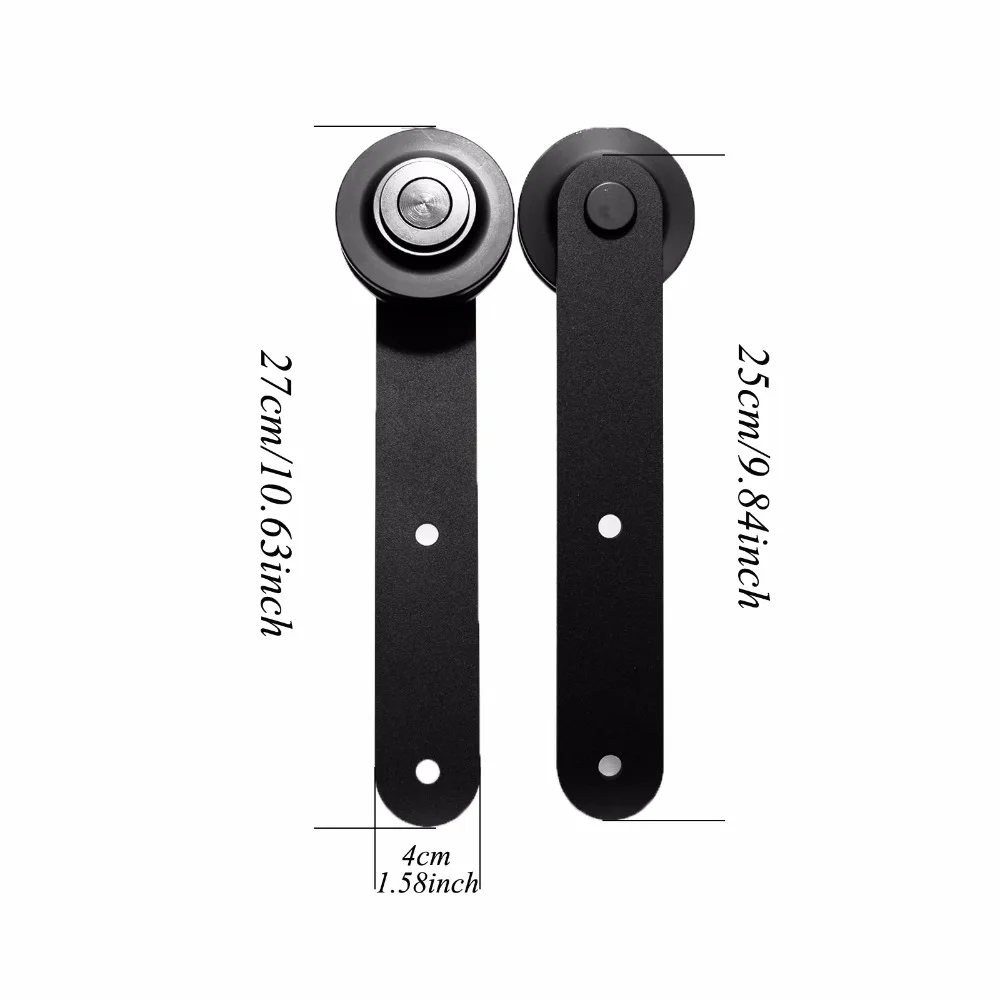 LWZH 16FT/18FT/20FT Sliding Barn Door Hardware Kit Sliding Closet Door Round-Shaped Rail Track Rollers for Double Door