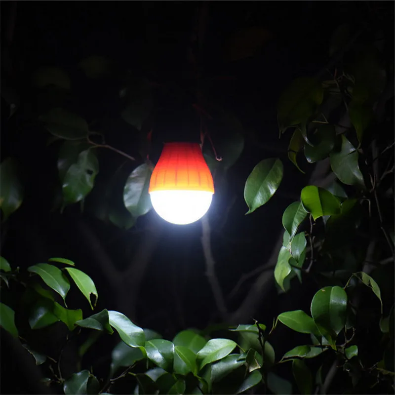 1 Pcs Outdoor Mini Tool Camping Equipment Lantern Tent Light Portable LED Bulb Emergency Hiking Fishing Hook Hanging Flashlight