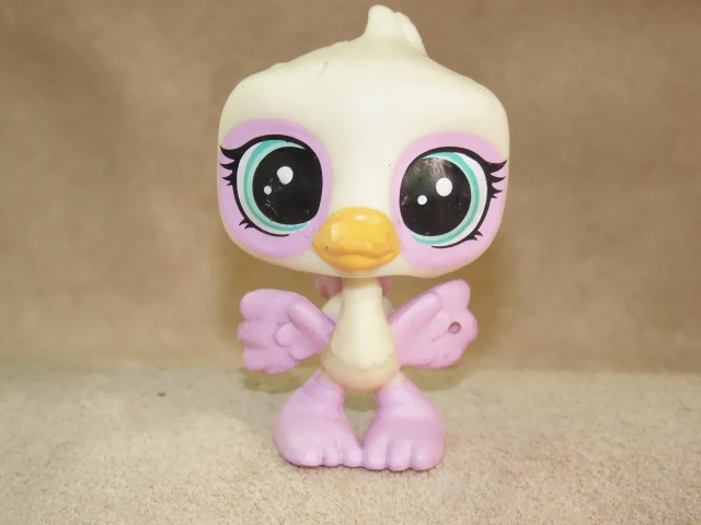 

A14 Original Foreign Trade BIG head 5cm PLS Pets Shop Children Toy Action Animals Ostrich Bird Playhouse Doll 90%new