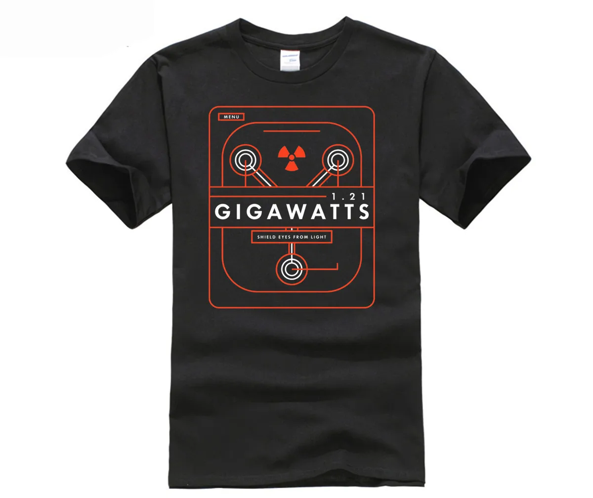 

Back to the Future - 1.21 Gigawatts T-Shirt Short Sleeve T-shirt O-Neck Tops Tee shirt 100%Cotton Men's Tshirts