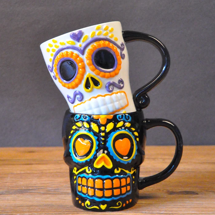 

Free shipping Creative Coco Movie Skull 3D Milk Drink Cup of Coffee Mugs High-capacity Office Ceramic Mug Birthday Gift
