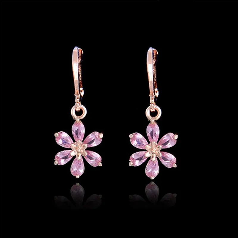 MISANANRYNE Hot Selling CZ Crystal Dangle Drop Earrings For Women Gold Color Brincos Waterdrop Zircon Earring