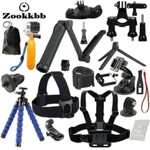 Zookkbb for GoPro Accessories with 3 Way monopod grip mount chest harness for go pro hero 4 5 3 2 sjcam sj4000 action camera