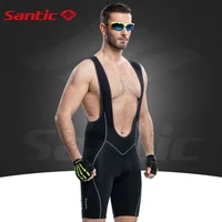 Мужские велосипедные шорты Santic с подкладкой Coolmax 4D Pad, мужские шорты на лямках, велосипедные шорты на лямках, шорты для верховой езды, S-3XL C05014 - изображение