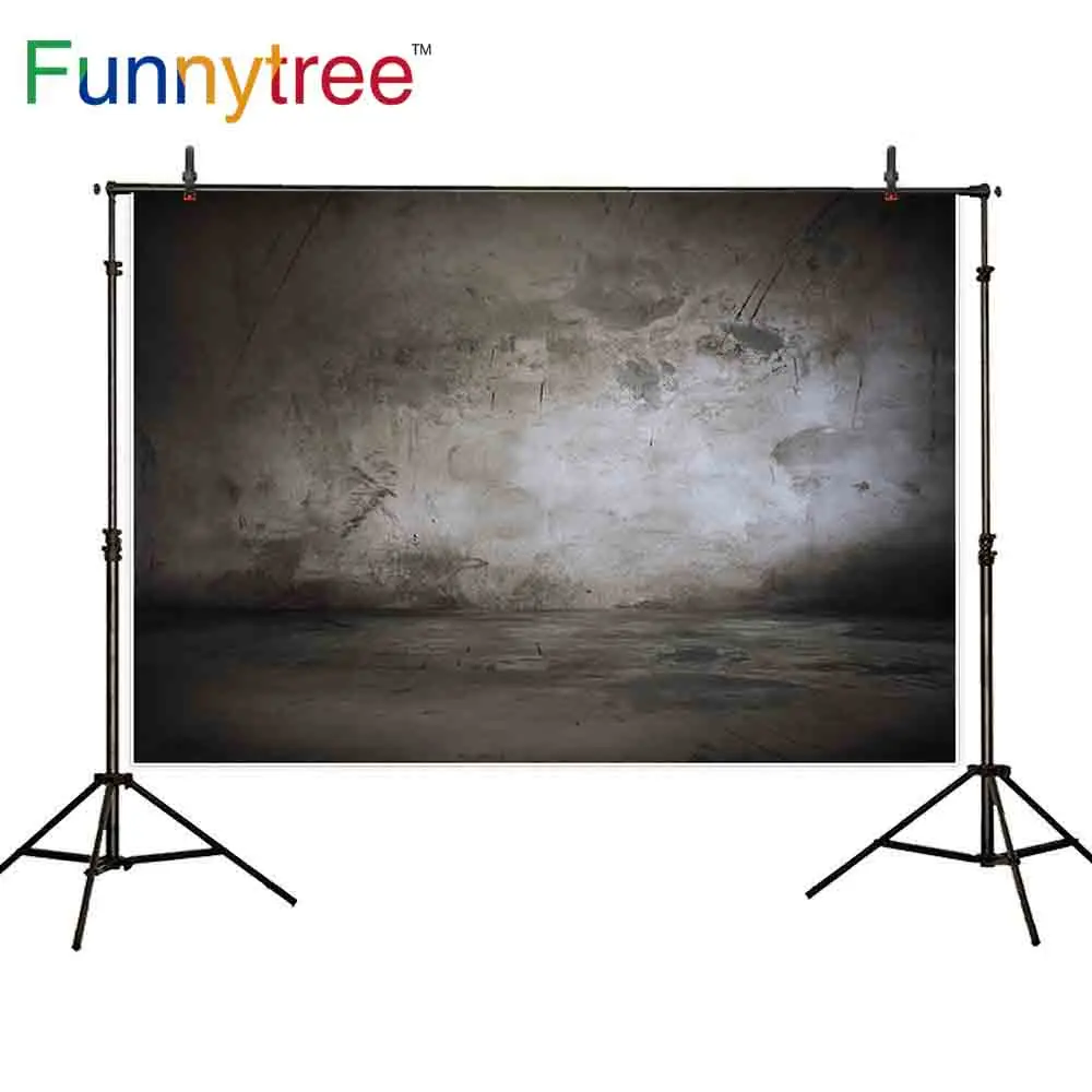Фоны Funnytree для фотостудии темная винтажная каменная стена внутренний фон