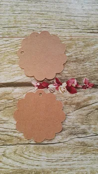 

6cm kraft circle scalloped tags