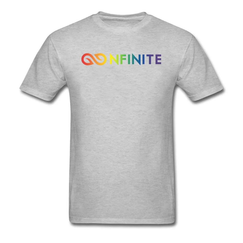 Nfinite Pride T-shirts Design Short Sleeve New Design Round Neck All Cotton Tops T Shirt Top T-shirts for Men VALENTINE DAY Nfinite Pride grey