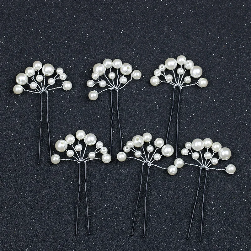 Handmade Pearl hair pins  6pcs  (5)