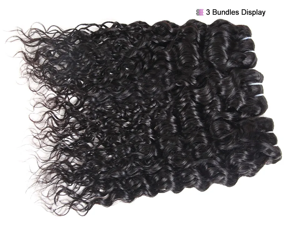 Allove Water Wave Hair Bundles With Closure (10)