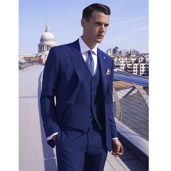 

mens classic suits Dark Blue Men's Wedding Suits Formal Groom Tuxedos Slim Best Man Suits Custom