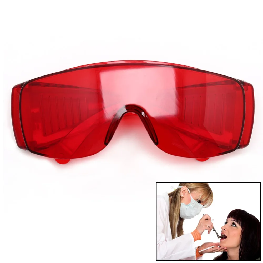 Новые красные очки защитный глаз отверждения светильник Отбеливание УФ стоматологический Стоматолог