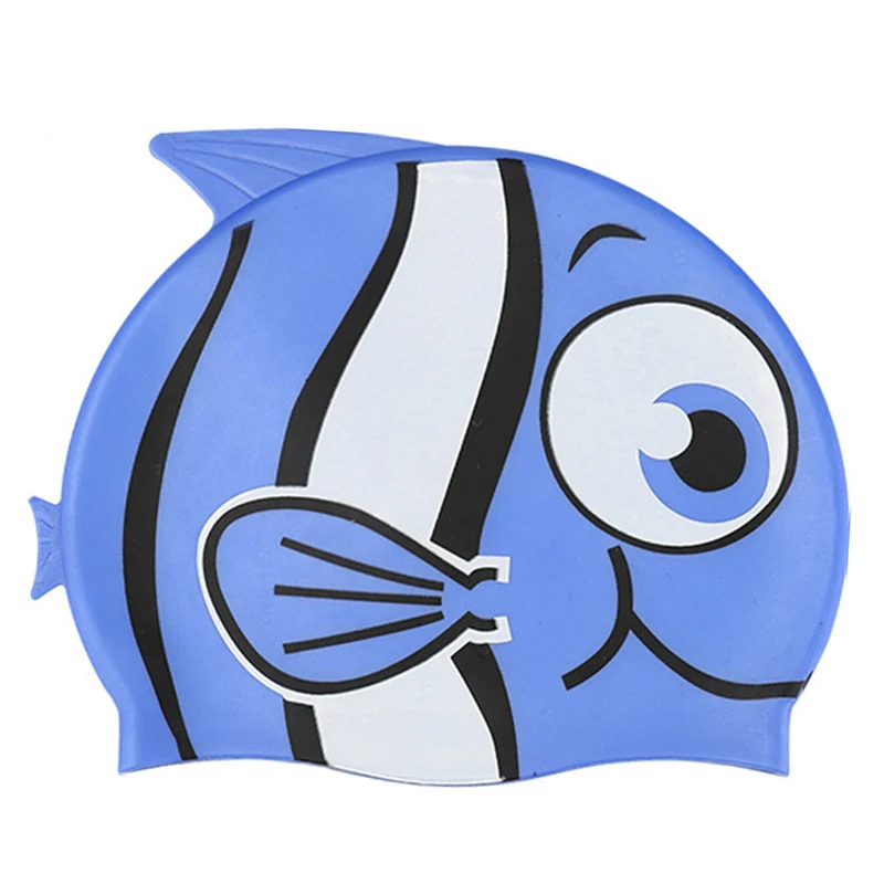 Популярная детская плавающая Кепка ming, мультяшная рыба-клоун, Кремниевая Водонепроницаемая Защитная Кепка в форме акулы для бассейна, Детская кепка s
