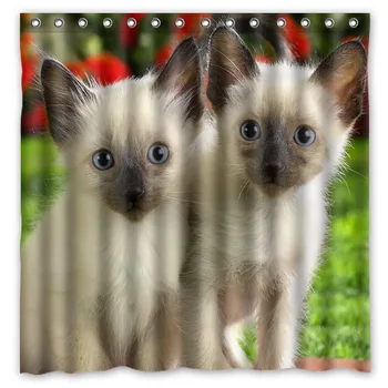 

Custom Home Bath Curtain Ragdoll Cat Waterproof Fabric Bathroom Shower Curtain With Hooks Home Decoration