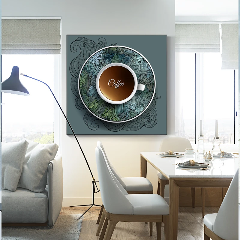 Abstract Oil Painting Ethnic Coffee Round Canvas Painting HD Colorful Home Decor Nordic Style Wall Art Pictures For Living Room