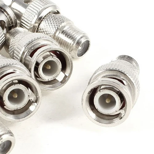 High Quality BNC Male to F Female CCTV Camera Coax Cable Connector(Pack