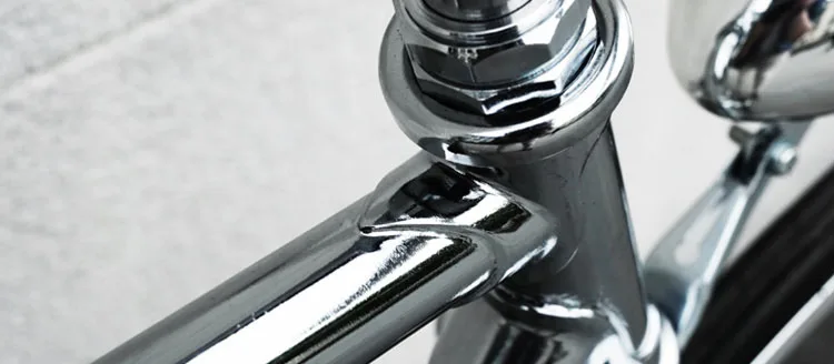 Cheap 700C bicycle frame 52cm sliver plating  fixie bike frame road bicycle frame plated steel frame with fork 4
