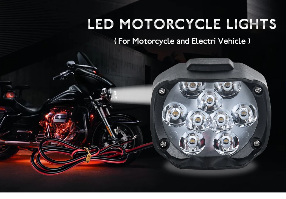 VooVoo супер яркий светодиодный светильник для мотоцикла, противотуманный точечный головной светильник в сборе, рабочий светильник+ пульт дистанционного управления, DC 12 В 24 В, внешний светильник ing