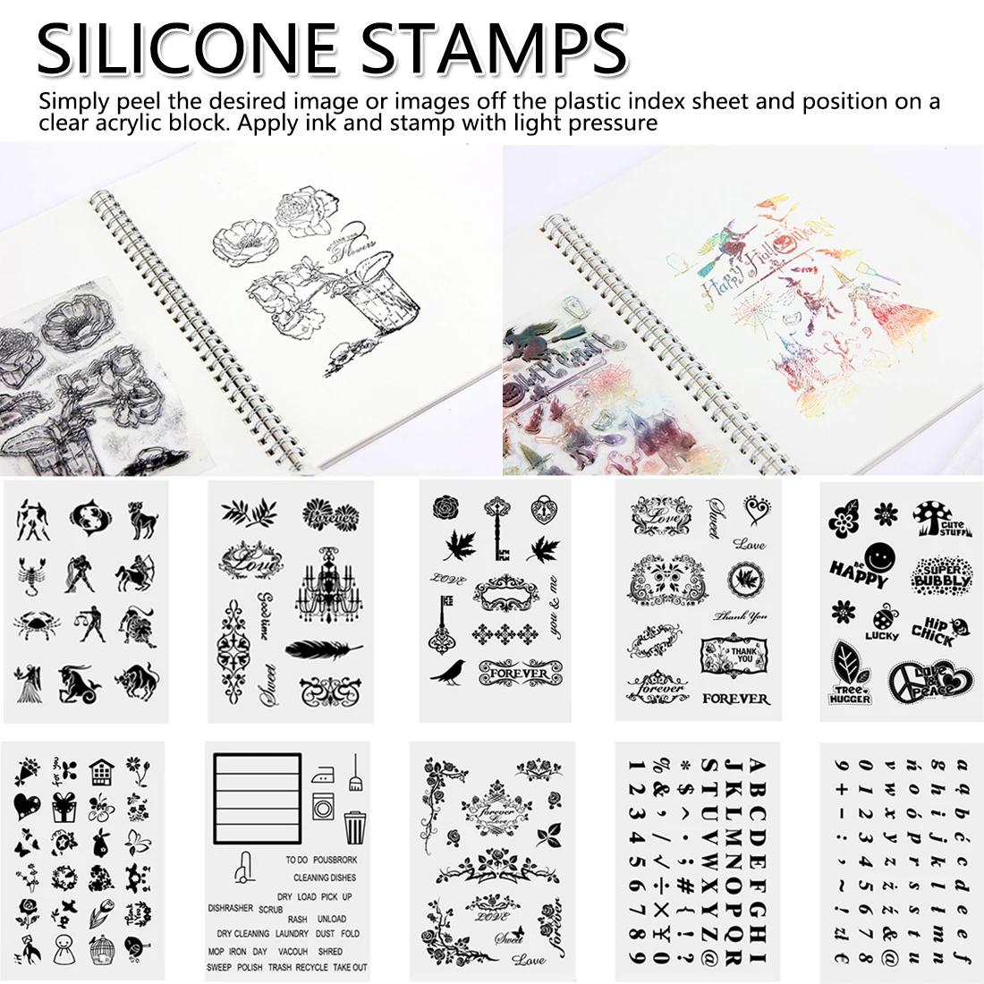 

1PC Ctue Pattern Decorating Stamps Alphabet Transparent Silicone Clear Rubber Stamp Sheet Cling Scrapbooking DIY