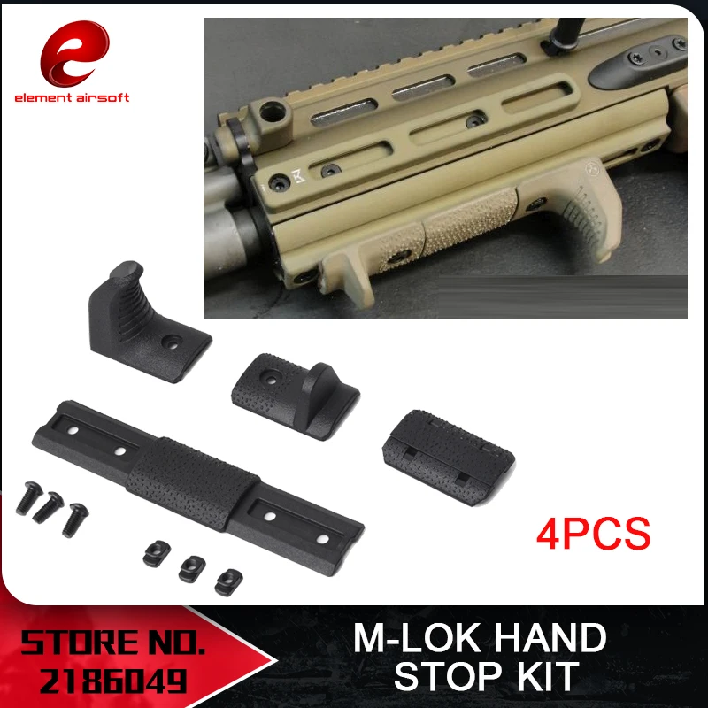 

Airsoft Element M-LOK Hand Stop Kit For M LOK Attachment System m-lok handguard 4 Pcs/set Acessorios Airsoft MP02057