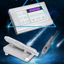 Татуировки комплект Мощность цифровой Интеллектуальный постоянного Макияж бровей губ машина комплект Швейцарский двигателя Gun+ источника питания+ иглы комплект тату тату питание клип шнур татуировки блок для татуажа